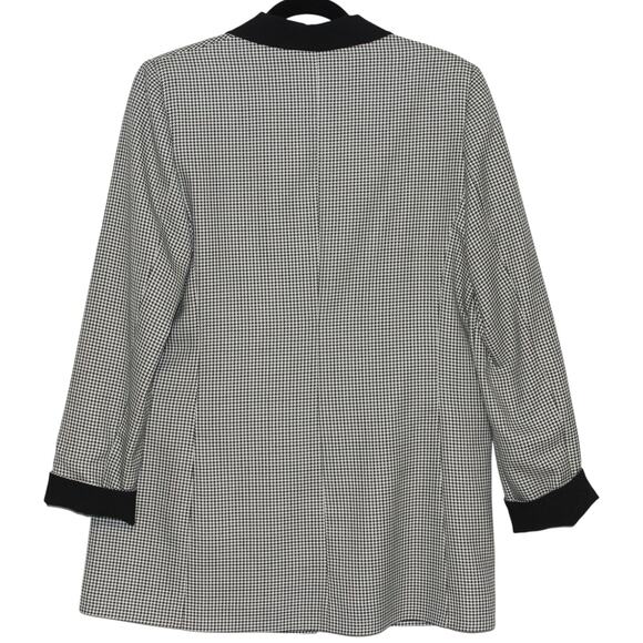 KAYRA Houndstooth Double-breasted Blazer Black & Green NWT Size 44 Large - Picture 7 of 9